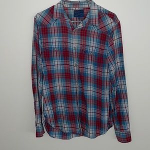 Lucky Brand 💖Bundle It!💖 Red, Blue, and White Flannel Shirt